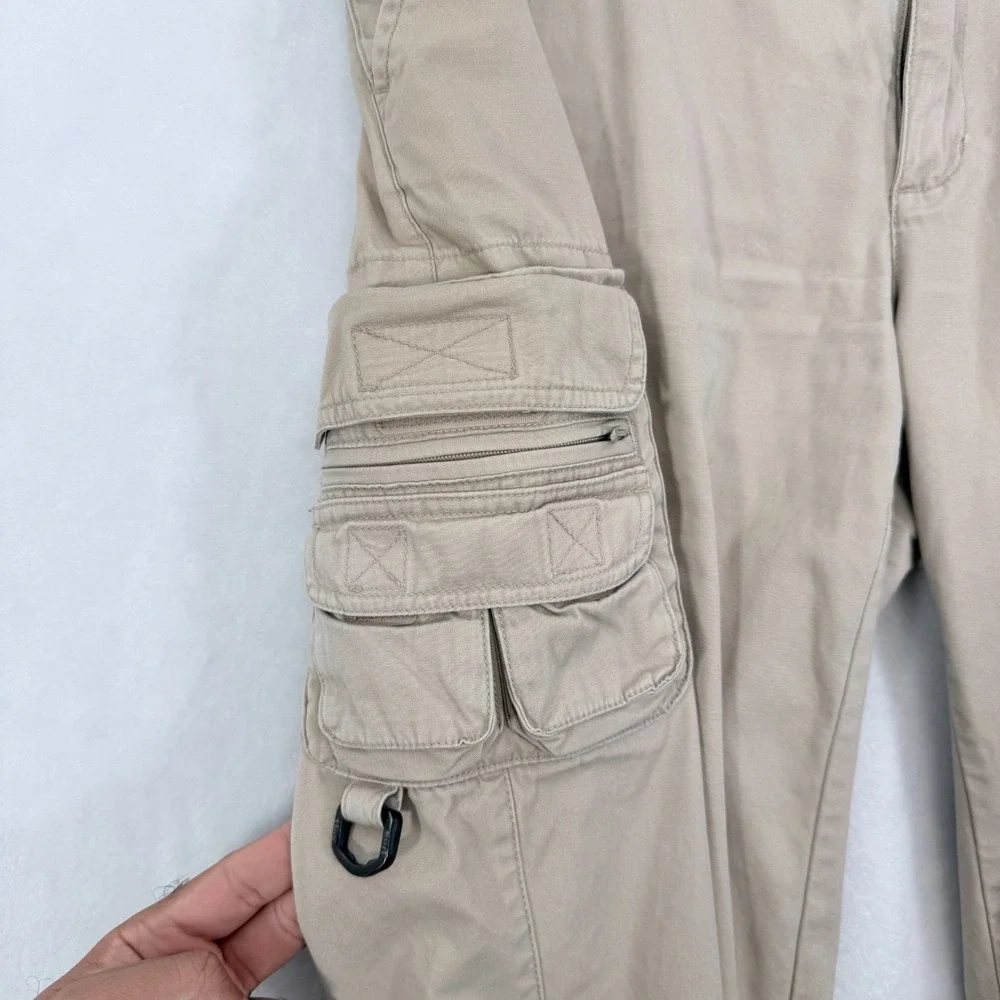 Orvis Cargo Pants Mens 38 (36x28) Beige Adjustable Waist Outdoor Hiking